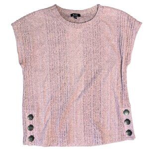 A.U.W Women's dusty pink pullover cap sleeve top size L